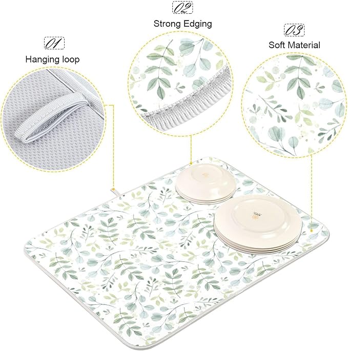 Eucalyptus Leaves Dish Drying Mat - Image 4