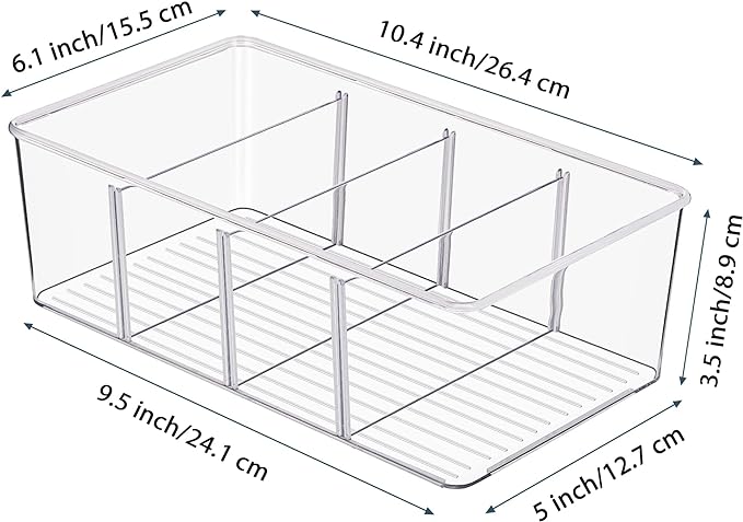 Vtopmart 4 Pack Food Storage Organizer Bins, Cabinet Organization and Storage - Image 2