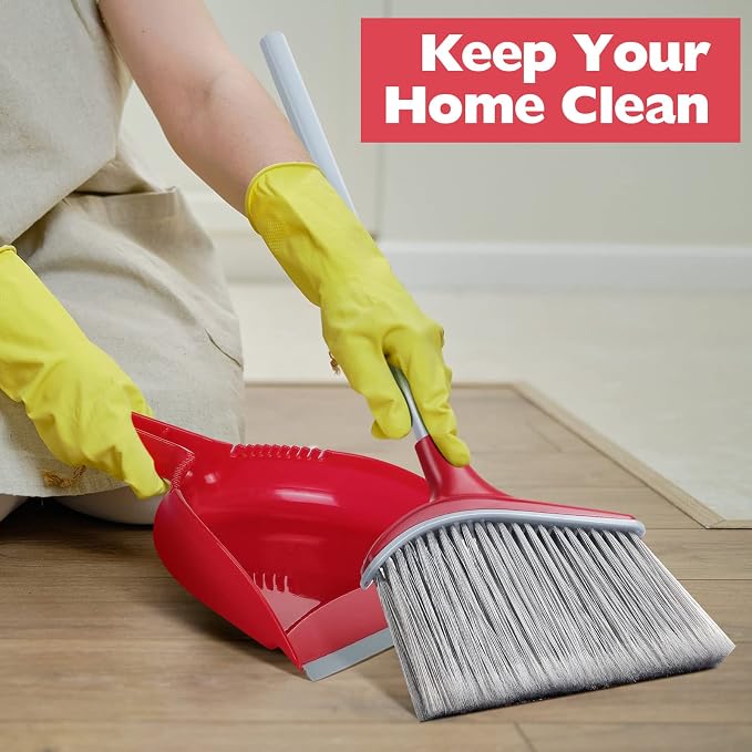 Meanplan 2 Pcs Angle Broom and Dustpan Combo Set - Image 5