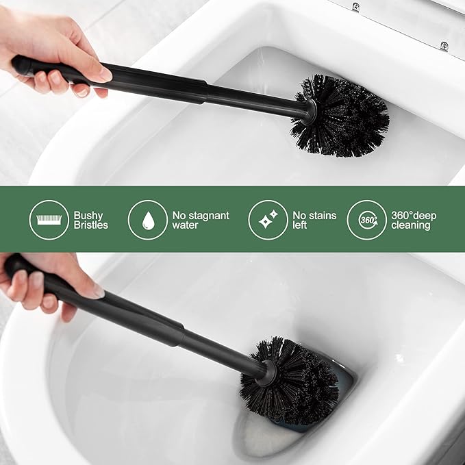 Eyliden Toilet Plunger and Brush, 2 in 1 Toilet Bowl Brush Plunger Set - Image 5
