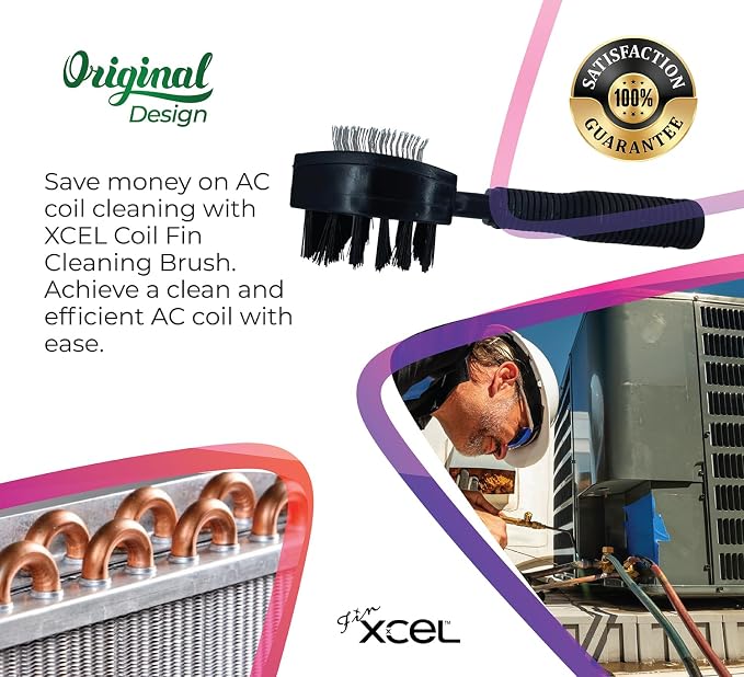 XCEL AC Coil Cleaning Brush & Fin Cleaner Comb – Double-Sided Air Conditioner - Image 8