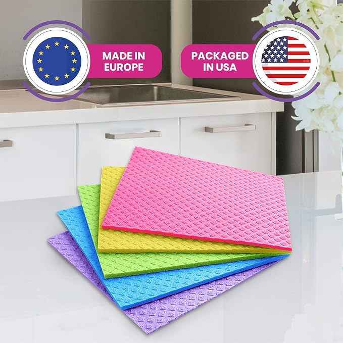 Swedish Dishcloths – Eco-Friendly Reusable Kitchen Towels – 10 Pack Cleaning - Image 2