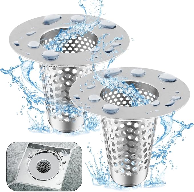 2Pack Bathroom Sink Drain Strainer, Reusable Sink Strainer Bath Tub Hair Catcher by Unknown