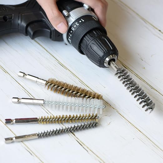 HARFINGTON 5Pcs Bore Brush Stainless Steel 15mm Dia Cleaning Twisted Wire Brush - Image 6