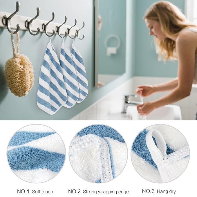 SINLAND Microfiber Facial Cloths Fast Drying Washcloth 12inch x 12inch - Image 3