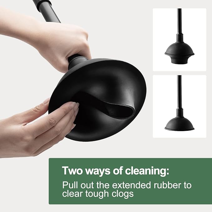 Eyliden Toilet Plunger and Brush, 2 in 1 Toilet Bowl Brush Plunger Set - Image 2