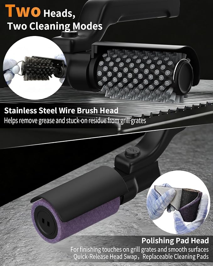 Electric Grill Brush, 3-Speed Rotary BBQ Cleaning Tool - Image 7