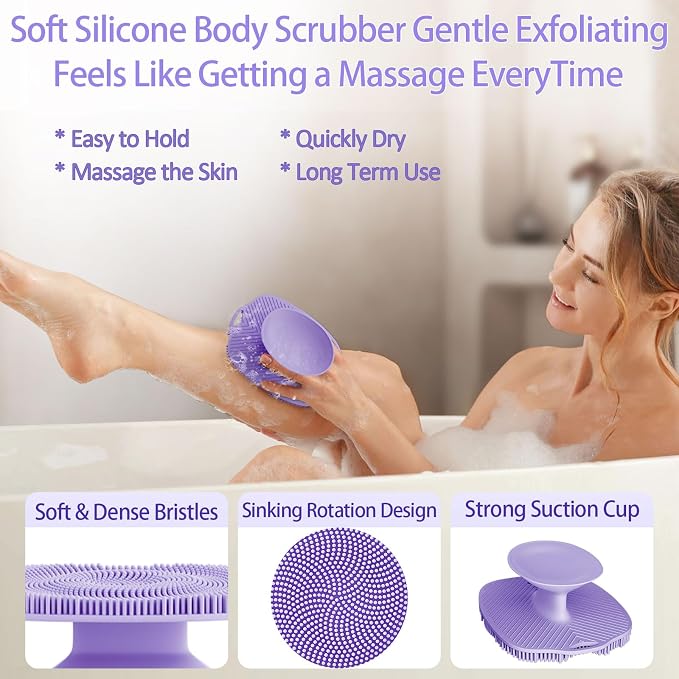 Soft Silicone Body Scrubber, Gentle Like a Hand Exfoliating Your Skin and Build - Image 4