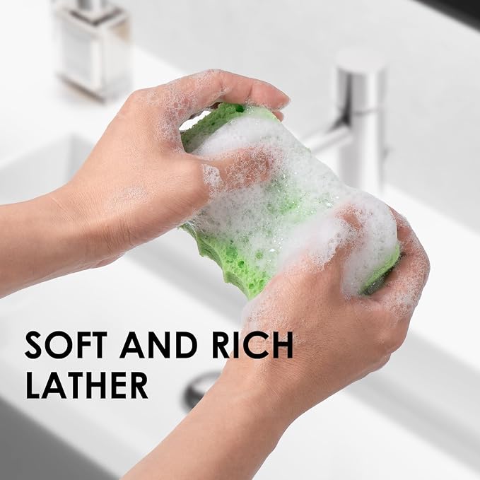 100% Natural Compressed Cellulose Bath Shower Loofah Travel Pack Foam Sponge - Image 7