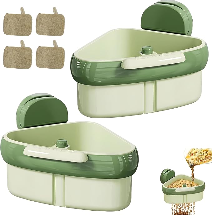 2PCS 2025 Upgraded Sink Corner Dish Rack by Unknown