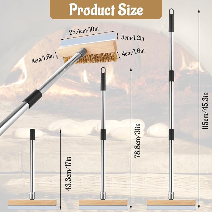 1 Pcs Adjustable Pizza Oven Brush - Image 2