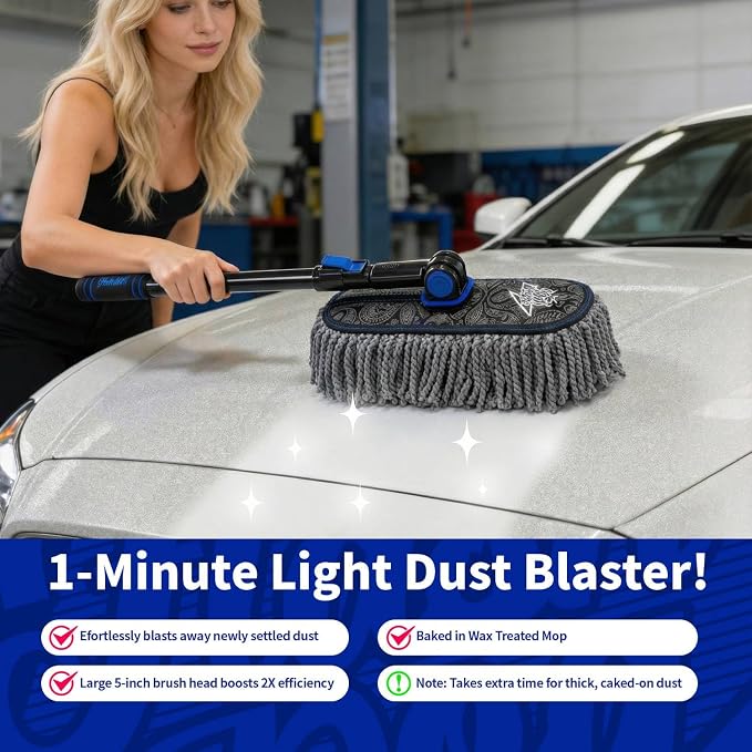 Flash Dog Car Duster Exterior Scratch Free Aluminum Alloy Exterior Handle and - Image 2