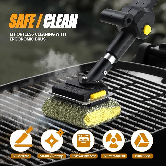 Folding Bristle Free Outdoor Grill Brush - Image 3