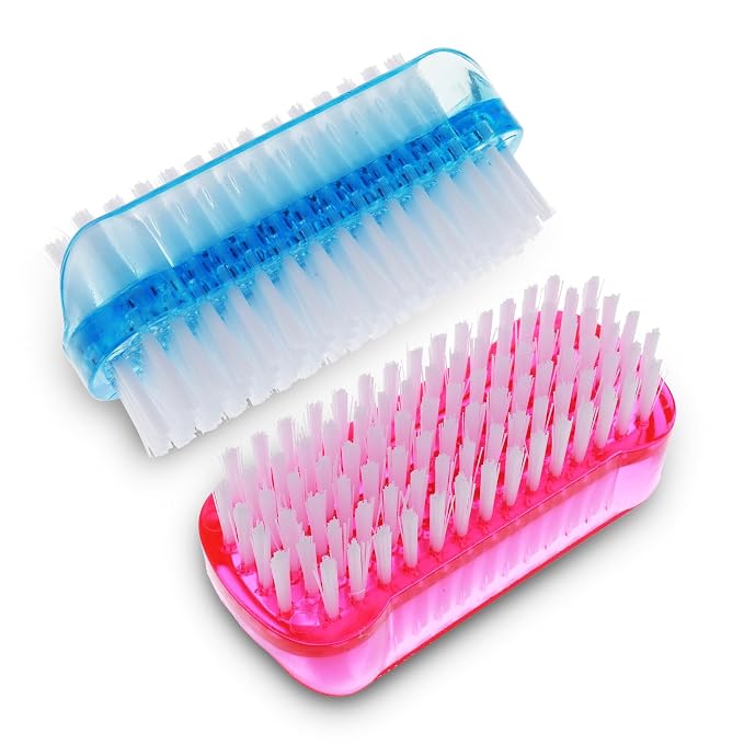 Nail Cleaning Brushes, Double Sided Nail Clean Up Brush by Amaxiu