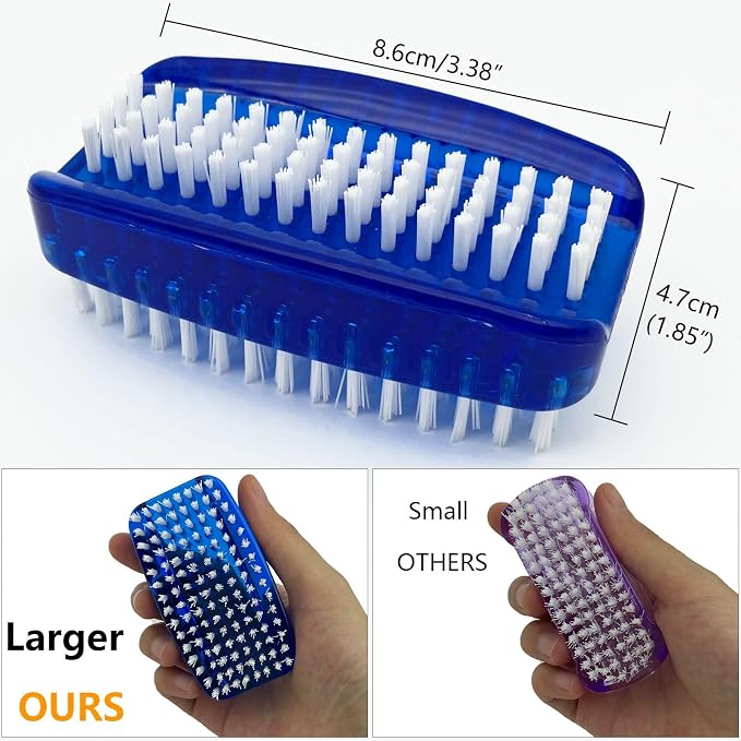 Nail Brush for Cleaning Fingernails 2 Sided Nylon Bristles Fingernail Brush for - Image 4