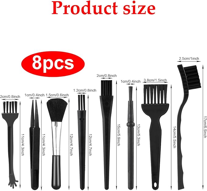 8 Pcs Mini Keyboard Cleaning Brushes Kit, Anti Static Electronic Dust Cleaning - Image 2