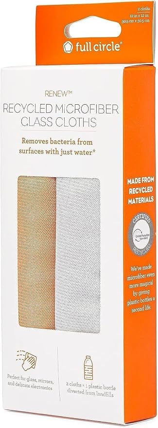Full Circle Renew, Streak-Free Glass Cleaning Cloths, Recycled Microfiber - Image 5