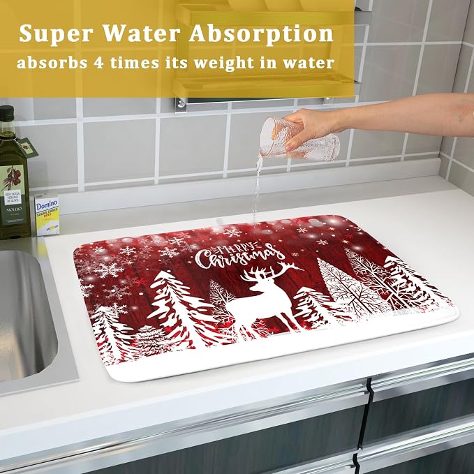 Merry Christmas Dish Drying Mats - Image 7