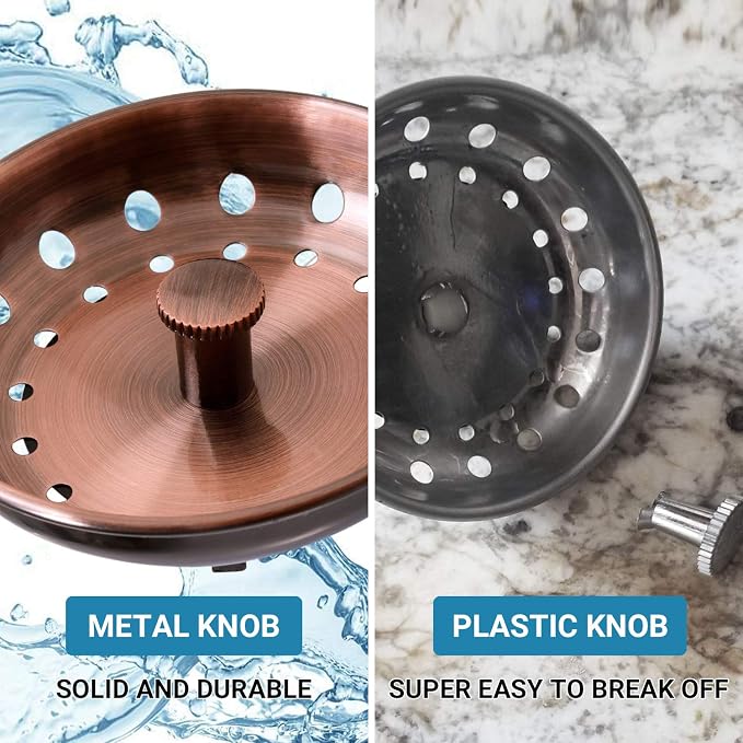 KONE Copper Kitchen Sink Strainer Basket, - Image 4