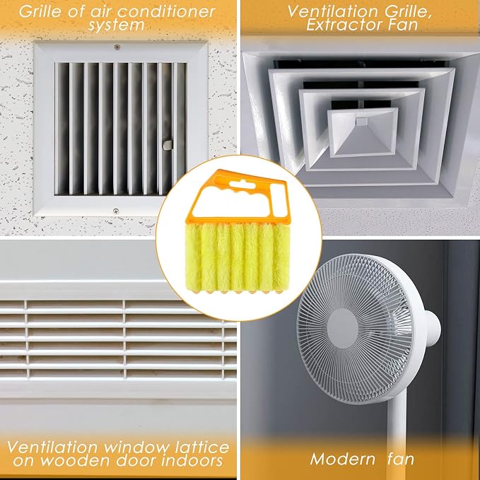 Geiserailie 1 Pcs Window Venetian Blind Cleaner Duster Tool Washable 7 Fingers - Image 2