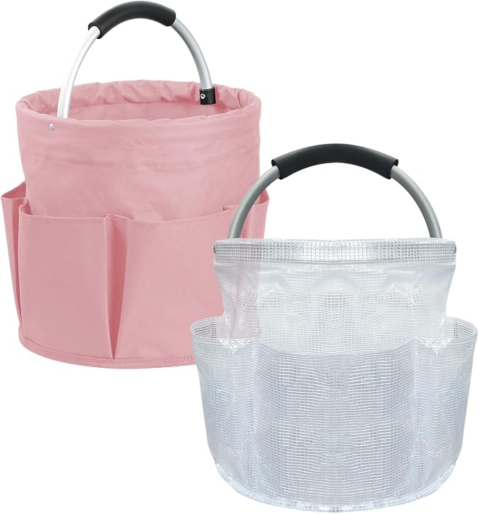 2Pcs 17L College Shower Caddy for Women, Bathroom Cleaning Caddy by IHOMAGIC