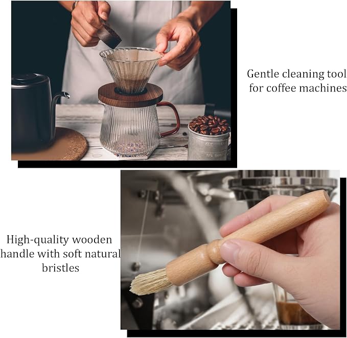 5 PCS Espresso Cleaning Brush Set, Professional Coffee Grinder Brush Wooden - Image 3