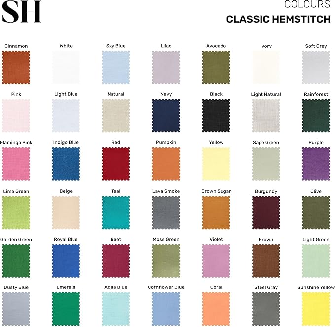 Solino Home Linen Sky Blue Table Runner 72 Inches Long - 100% Pure Linen Hemstitch Table Runner 14 x 72 Inch for Dresser, Dining, Holiday, Christmas, New Year - Classic Hemstitch