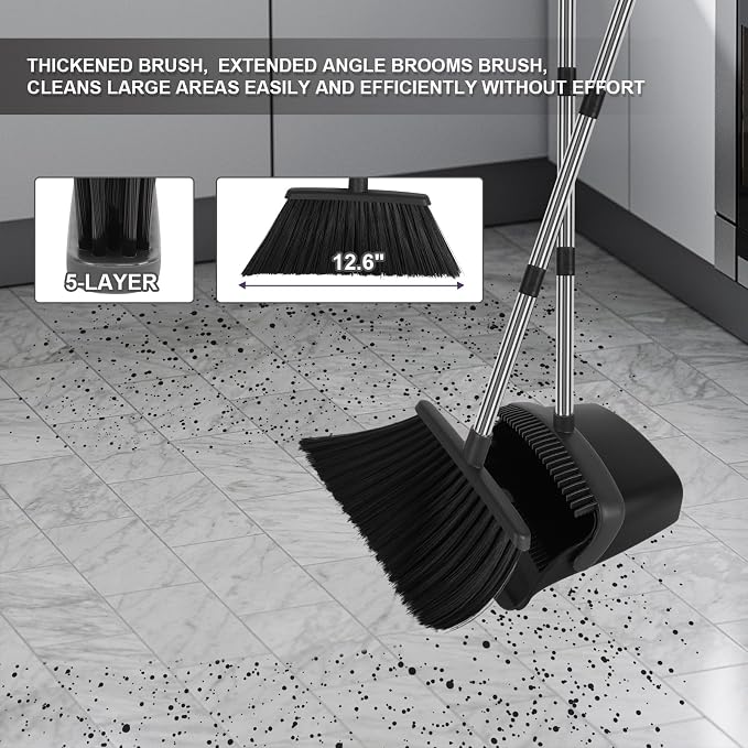 Broom and Dustpan Set, Large Household Broom - Image 8