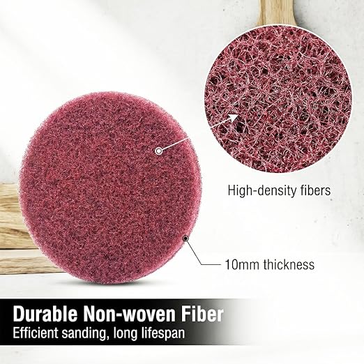 4 Inch 400 Grit Drill Brush Scrubber Scouring Pads, Random Orbital Sander - Image 3