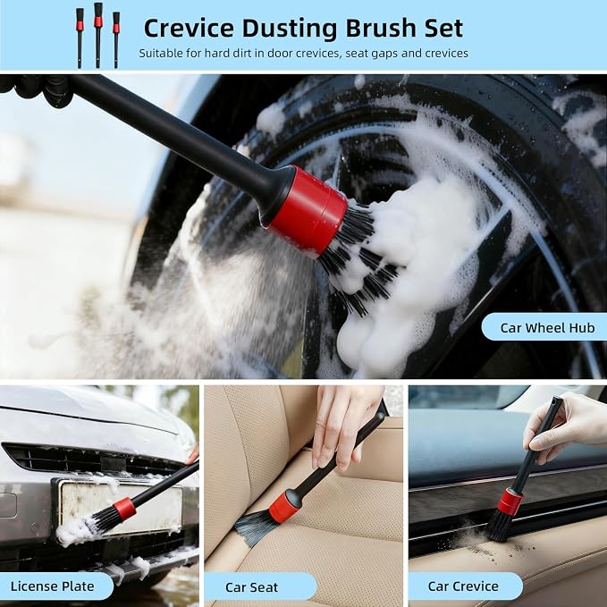 TICARVE 9Pcs Car Interior Detailing Kit - Image 3