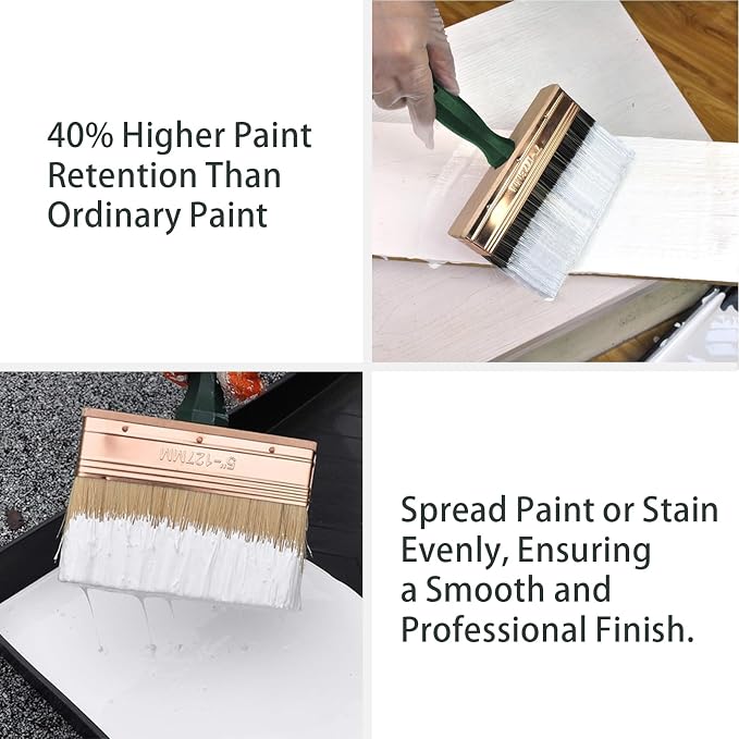 Deck Stain Brush Set, 3 Pack Large Paint Brushes - Image 4