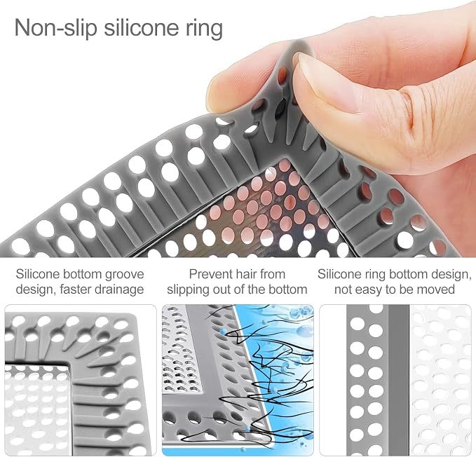 LEKEYE Shower Drain Hair Catcher | Drain Strainer | Shower Drain Cover - Image 5