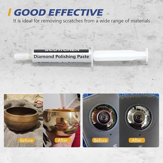 SCOTTCHEN Diamond Polishing Paste & Wool Cloths Kit, Each 6pcs, Polishing Paste - Image 3