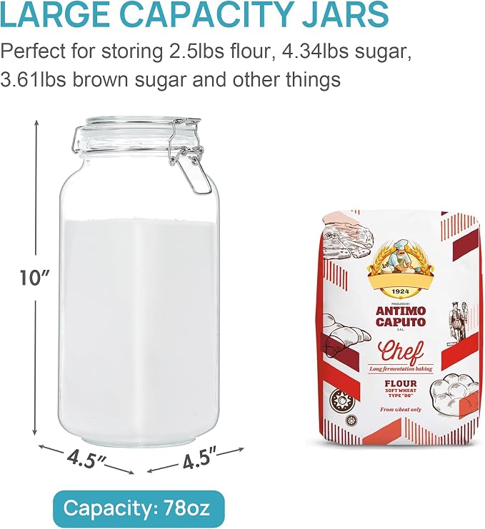 Vtopmart 78oz Glass Food Storage Jars - Image 2