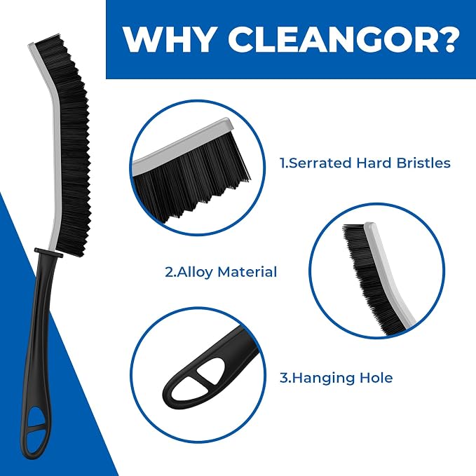 Crevice Cleaning Brushes, Serrated Cleaner Scrub Brush Tool - Image 3