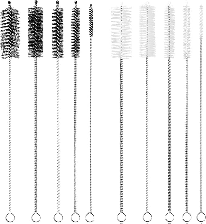 Straw Cleaner Brush Extra Long 12 inch, Sippy Cup and Bottle by THINTON