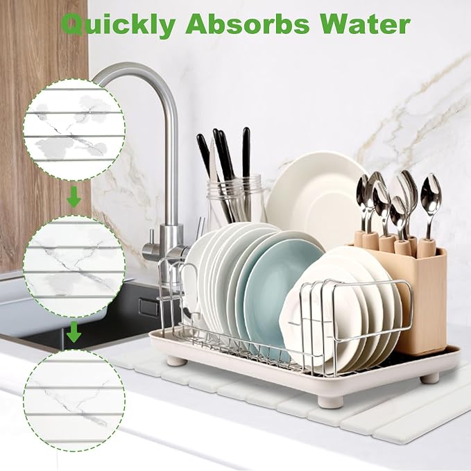Large Stone Drying Mat for Kitchen Counter - Image 2