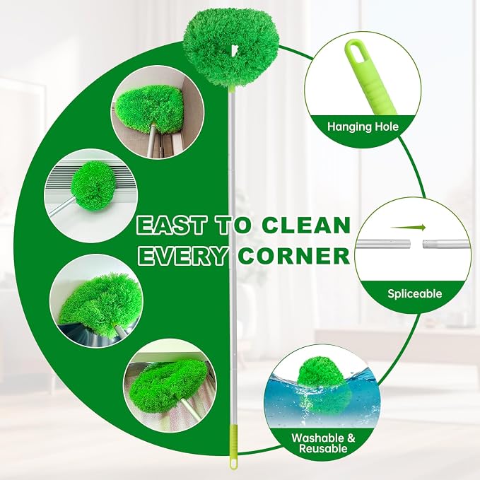 Ceiling Fan Cleaner Duster Reusable Microfiber Ceiling Fan Blade Cleaner - Image 3