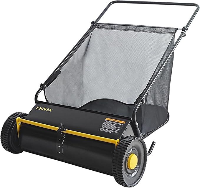 Push Lawn Sweeper, 26-Inch Width, 7 Cu. Ft. Hopper Capacity, 4 Spinning Brushes by TaketheBurdenOutofChoosing