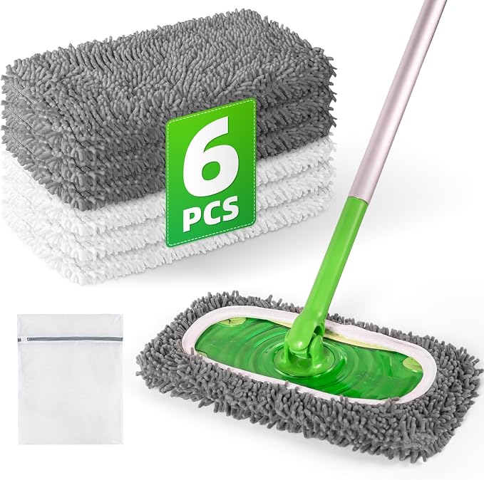 6 Pack Reusable Mop Pads Compatible by Unknown