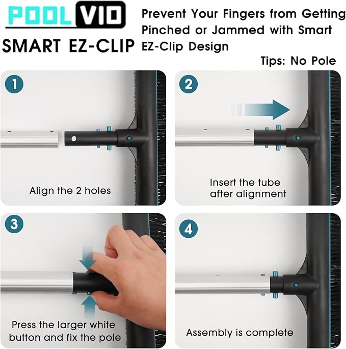 Poolvio 20" 2 in 1 Pool Brush Head - Image 4
