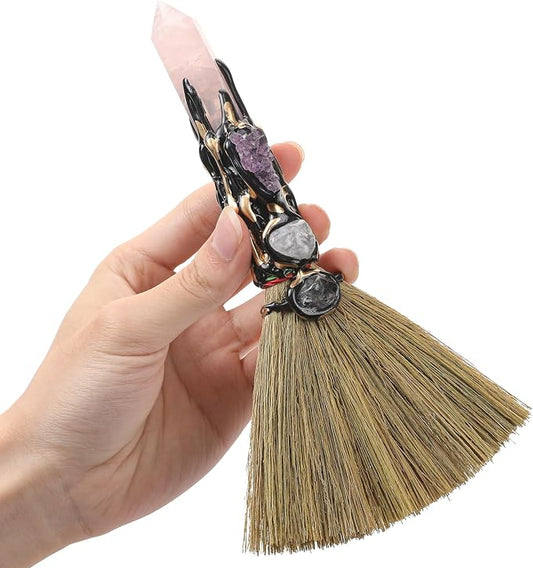 Rose Quartz Witch Broom by RENEMEGO