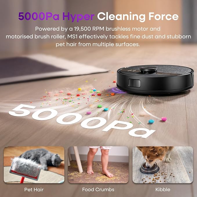 MONSGA Robot Vacuum and Mop Combo, 5000Pa Robotic Vacuum - Image 2