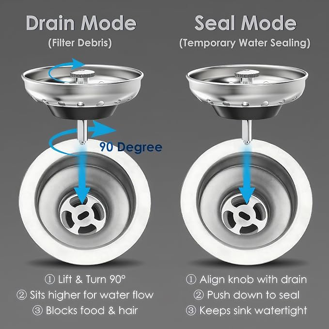 Kingrol 4 Pack Kitchen Sink Strainers - Image 3