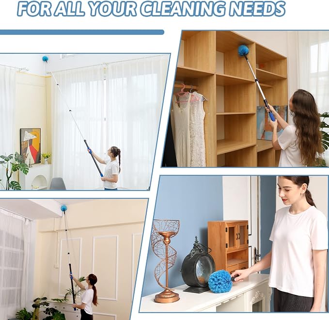 20 Foot Cobweb Duster with Extension Pole 2 PCS, Webster Cobweb Duster - Image 6