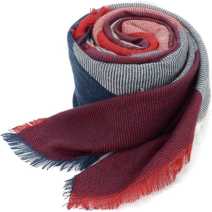 American Trends Women's Cozy Warm Winter Fall Blanket Scarf Stylish Soft Chunky Checked Giant Scarves Shawls