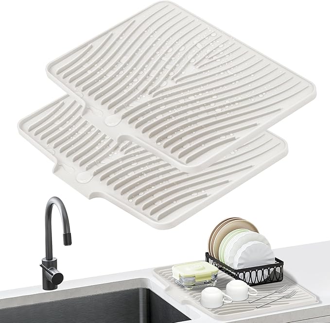 Silicone Dish Drying Mat, Stone Drying Mat by TIKNIKHomeOutdoor