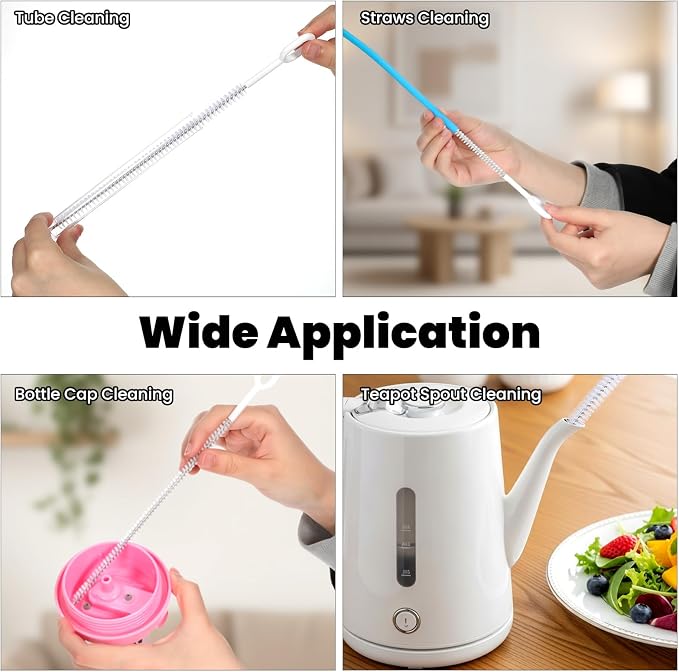 4 Pcs Straw Cleaner Brush, 4 Diameters, 10 Inch Straw Cleaner - Image 2