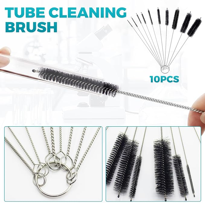 12 Pack Glass Tube Pipe Cleaner Brush Set, - Image 2