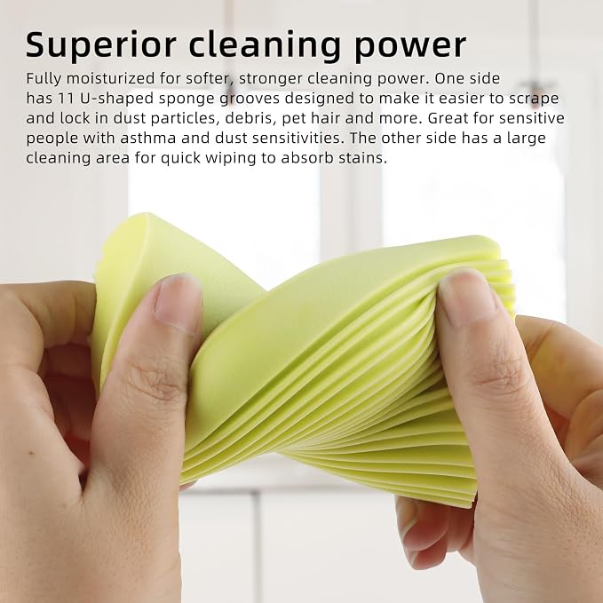 6 PCS Damp Duster Sponge, Magic Sponge Eraser, Reusable Household Cleaning - Image 3